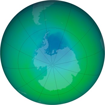 December 1990 monthly mean Antarctic ozone